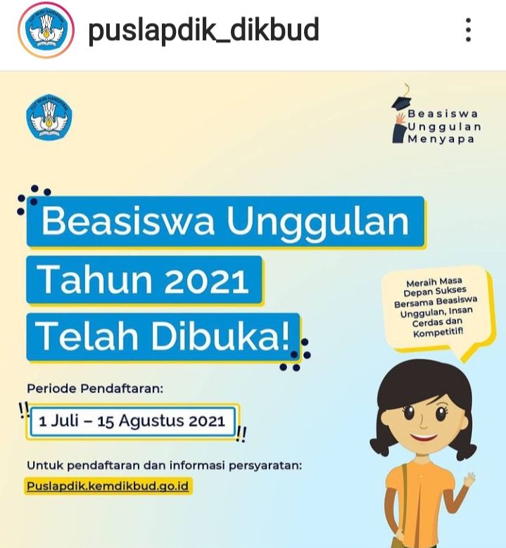 Kemendikbudristek Kembali Membuka Beasiswa Unggulan 2021