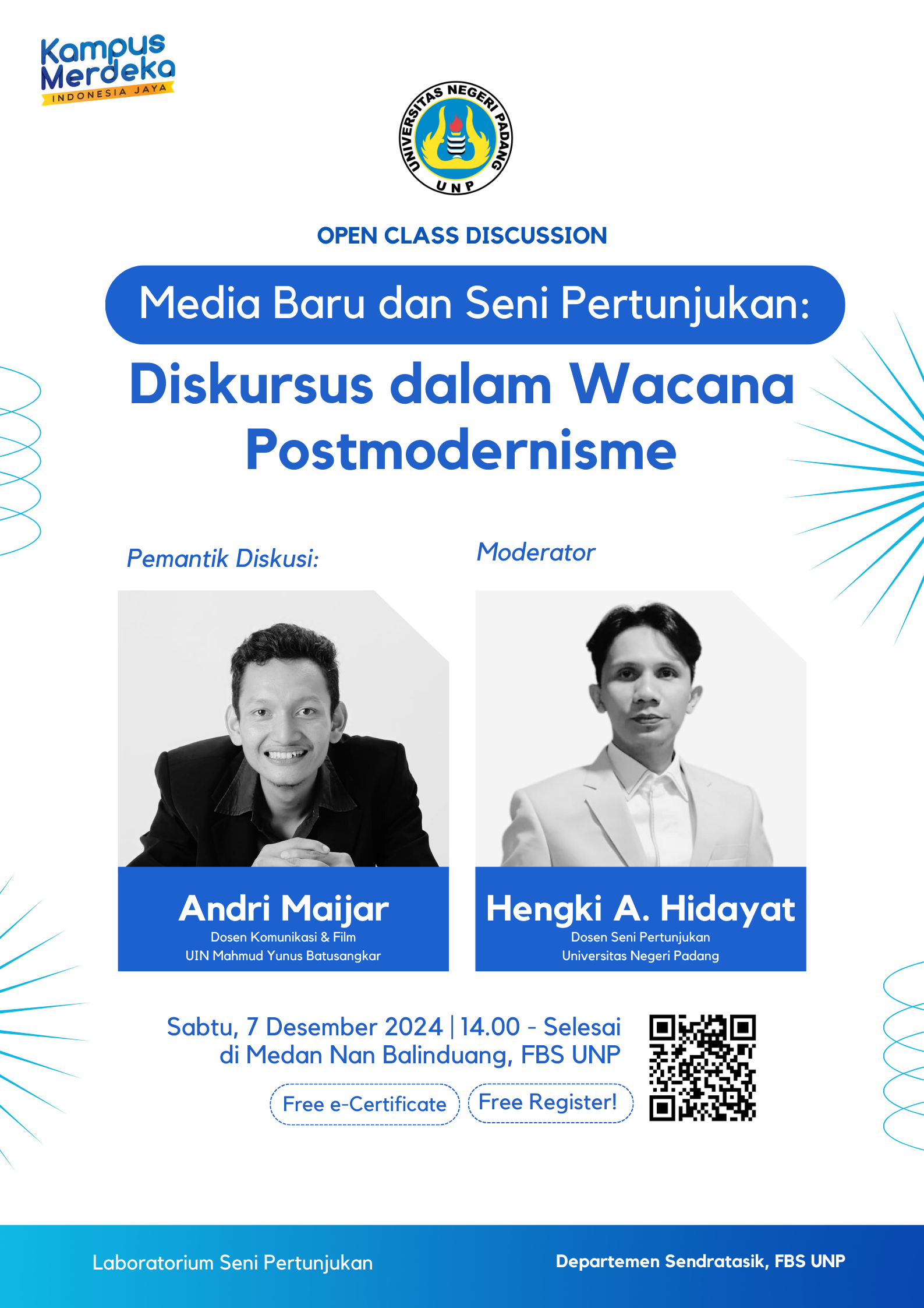 Open Class Discussion bertajuk Media Baru dan Seni Pertunjukan dalam Wacana Postmodernisme