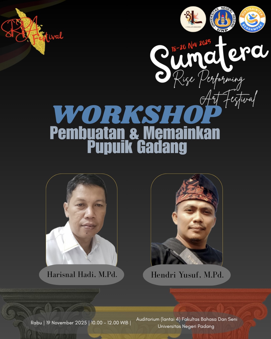 Departemen Sendratasik Gelar Workshop Musik Tradisional: Pembuatan dan Permainan Pupuik Gadang